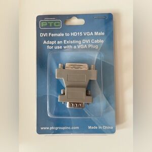 PTC DVI Female to HD15 VGA Male Adapter
